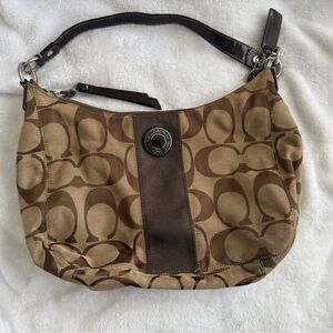 GUC Coach Brown Signature Shoulder Bag